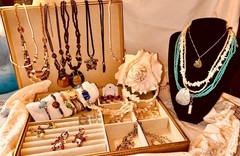 Summer Jewelry Lot – Whimsical Summer Earrings, Shell Necklaces, Sea Glass Brace