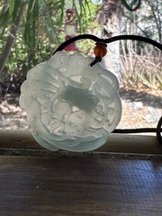 Icy Jade Dragon Pendant Certified Good Luck Health Wealth Money Prosperity