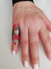 .925 Solid Silver Flower Cocktail Ring New.
