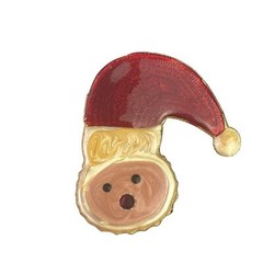 Unique Christmas Handpainted Bear Pin 2.25 inches Kitch