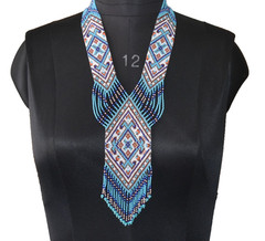 Handmade Seed Bead Necklace American Style Necklace Boho Beaded Necklace earring