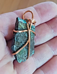 Chrysocolla & Copper Pendant Mohave County Kingman, AZ Rough Find!