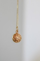 14k Solid Gold Soccer Ball Charm Pendant Futbol Necklace, Sports Lovers, Athlete