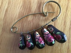 Russian Matryoshka Pin Brooch Mamushka Nesting Dolls Traditional Russian Jewelry