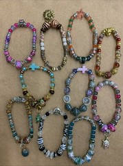 Costume Boho Stretch Beaded Bracelets For Gifts Mixed Lot Of 10