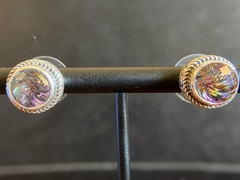 Sarda,Bali Made,Colorful,”Northern Lights”Quartz & Sterling,Stud Earrings-Unisex