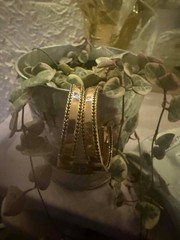 handmade 18k gold no stamp earrings