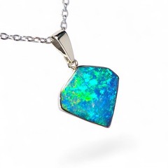 Zumaridi’ Bright Australian Opal Pendant 14k White Gold Gift 1.4g P93