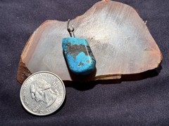 Turquoise stone pendant with subtle beauty and natural elegance, by Moondawg