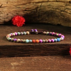Natural Galaxy Sea Sediment Jasper Beads Energy Crystal Dainty Handmade Bracelet