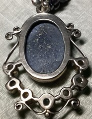 Lovely Handmade Denim Lapis, Cultured Pearls, Crystal & Sterling Silver Necklace