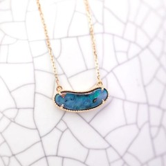 Simple Round Natural Australian Doublet Opal Bracelet in 14k Yellow Gold