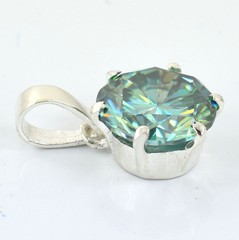 RARE 6 Ct Certified Blue Diamond Pendant Necklace-FREE Diamond studs.Free Tariff