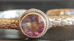 Sarda,Bali Handmade,Colorful,”Northern Lights” Quartz & Sterling Cuff -3 Szs