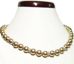 925 S Silver Pearl Set – Necklace & Earrings with Austrian Crystal Elements