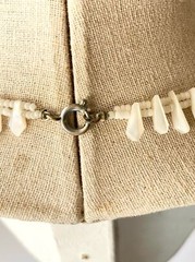 Vintage mother of pearl bib necklace 16.25″