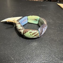 Tagua Nut Handmade Bracelet Green, 3/4 In Cuff Soraya Cedeno
