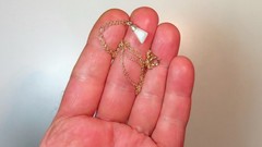 1.7c COOBER PEDY OPAL NECKLACE 9k YELLOW GOLD PENDANT HT OCA19307