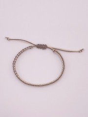 Handmade Brown & Beige Macrame Square Knot Adjustable Bracelet