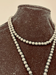 UNOde50, Agate Necklace, 51″ long, lariat, Silver Plate, No Clasp, Natural Stone