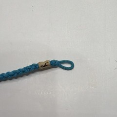 Hollister Blue Braided Fabric Bracelet Adjustable Tie Unisex Adults long: 8”
