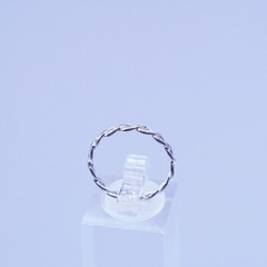 sz 7.75, southwestern Sterling 925 silver handmade ring, woven braided band
