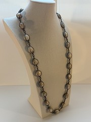 Vintage Mexican Sterling Silver CJC Wire Wrapped Jasper Necklace 140g Artisan 37