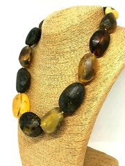 Massive AMBER NECKLACE Gift Baltic Amber Untreated Healing Unpolished 131g 17932