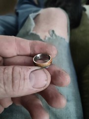 Genuine Handcrafted 1995 United States Quarter Glitter Coin Ring , Size 6.75 …