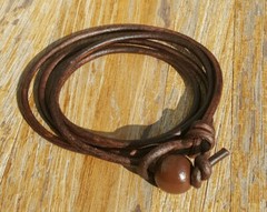Leather Triple Wrap Bracelet – Handmade Surfer & Boho Style