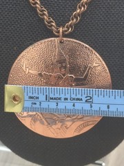 Copper Medallion Pendant Thai Female Goddess Luck Chain Necklace