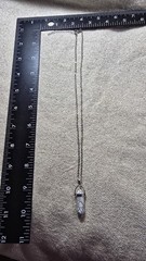 Natural Howlite Crystal with 18” Sterling Silver Chain With 2″ Adjustable Link