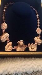 Rare 1986 L. Gengler «Story of marriage » Vintage Necklace and Earrings Set