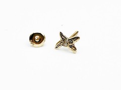 Jes MaHarry 14K Gold and Diamond Butterfly Stud Earrings