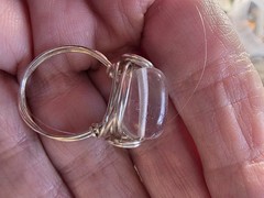 Crystal Quartz Gemstone Wire Wrap Silver Ring, Custom Sizing, Health Jewelry