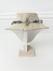 NWT Genuine Kyanite & Quartz Necklace Gray Beaded