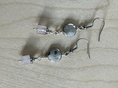 Rose Quartz Drop Dangle Earrings Chandelier Jewelry