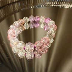 15CM Handmade 8mm «cracked» glass beads #16