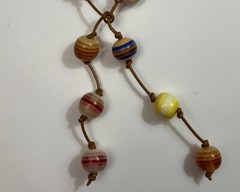 Handmade Multicolor Necklace Women 17 1/2 In with 3 In Earrings