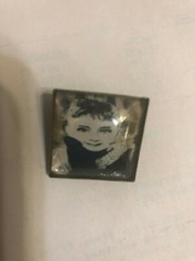 Retro Audrey Hepburn Breakfast at Tiffany’s Silver small Square Pendant Necklace