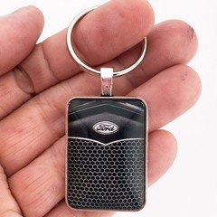 Ford Emblem Model A Radiator Grille Badge Logo 1″ x 1.25 in Diameter Keychain