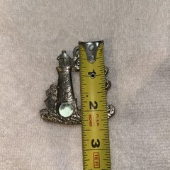 Nautical Lighthouse Pendant With Glass Balls Or Marbles, Pewter Metal