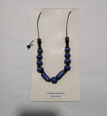 Traditional Handmade Red Clay Necklace Clay Jewelry Handicraft of Sri Lanka