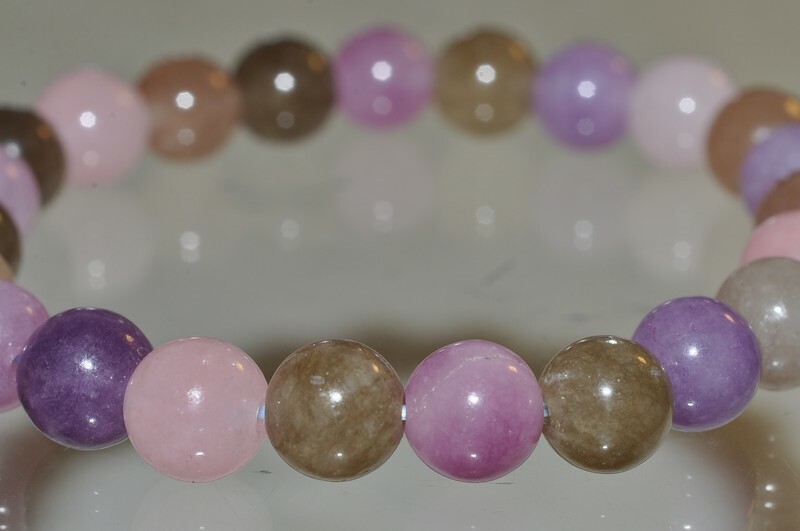 7.2″ 8mm Distinctive~Muti-Hue RAINBOW TOURMALINE Stretch Bracelet – E1337