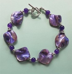 SHELL NUGGET assorted color Bracelets handcrafted CHOOSE