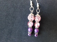 Purple Handmade Jewelry Earrings Set by North Star Jewelry and More