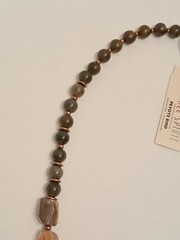 NWT Peyote Bird Agate Quartz Beads Nuggets Gemstone Chunky Necklace 18.5″