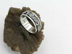 Hand Made in USA Art Massive 925 Sterling Silver With Dragon Spinner-Custom size