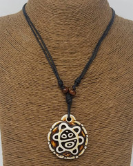 Taino Symbol Necklace Coqui Sun Cemi | Adjustable Unisex Cord | Puerto Rico