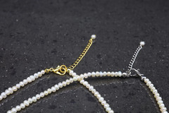 Dainty Freshwater Pearl Choker, White Pearls, Tiny Pearls, Genuine Pearls